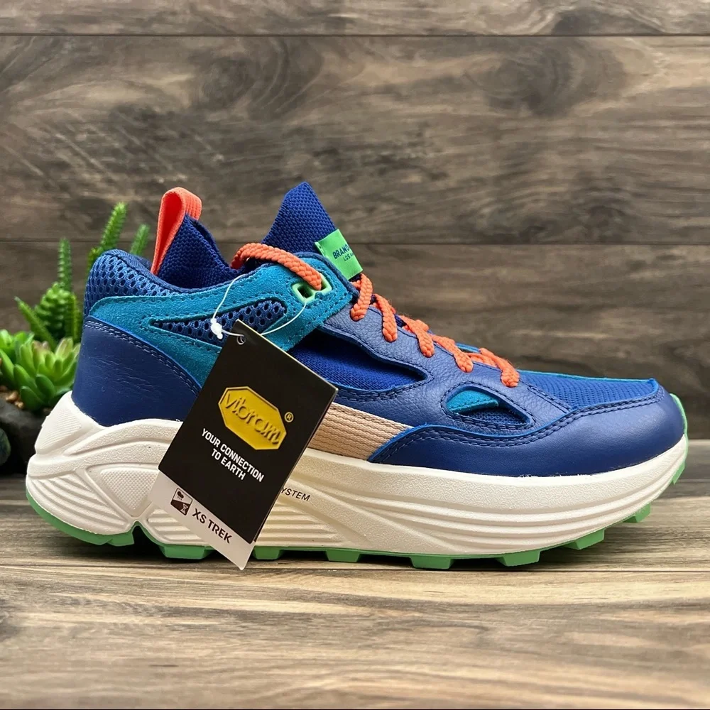 NIB Brandblack Aura 421BB Athletic Sneaker Running Shoes Blue Orange 8 39 - Picture 4 of 12